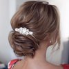 Foyte Wedding Hair Comb Silver Rhinestone Headpiece Crystal Hair Piece Bridal Hair Accessories Bride Hair Side Comb for Women and Brides