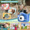 Kids Camera for Boys Dinosaur Toys Age 3-8 with 48MP 1080P HD Video Camera Kids Digital Camera Toys for Kids Toddler Christmas Birthday Gifts with Dinosaur Protective Cover (Blue)