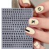 8 Sheets Letter Nail Stickers Gold Silver English Alphabet Nail Art Stickers 3D Self-Adhesive Alphabet Nail Design White Black Laser Personalized Letter for Women Girls DIY Nail Decoration