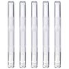 MOTYYA 5 Pack 3 ml Transparent Twist Pens, Empty Nail Oil Pen with Brush Tip, Cosmetic Lip Gloss Container Applicators Eyelash Growth Liquid Tube (5x)