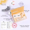 ISOPIA False Eyelashes, Ultra Soft Clear Band Lashes Wispy, Reusable Strip Lashes, Natural Lashes 1s Wearing Starter Friendly Kit (ECHO)