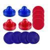 INSCOOL Air Hockey Pushers and Air Hockey Pucks, Paddles, Goal Handles Paddles Replacement Accessories for Game Tables(4 Red and Blue Pushers, 8 Red and Blue Pucks)
