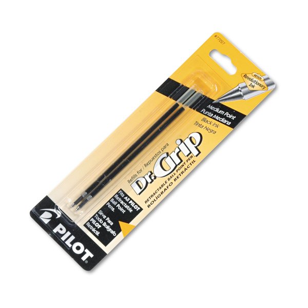 PILOT Dr. Grip Limited Refillable & Retractable Gel Pen, Medium Point, Black Ink, 2-Pack - Ideal for School, Journaling & Office Writing