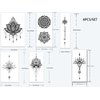 INKARTLINK 6 Sheets Temporary Tattoos, Semi-Permanent Tattoo, Fake tattoos, 1-2 Weeks Tattoo, For the Mature and Elegant Women, Mandala Flower Tattoos Temporary.
