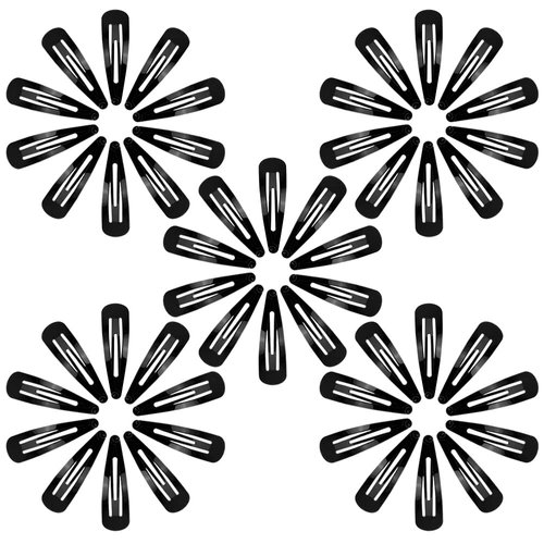50 Pieces 2 Inch Snap Hair Clips No Slip Metal Clips Hair Barrettes for Women Girls Hair Pins Hair Accessories Salon Supplies (Black)