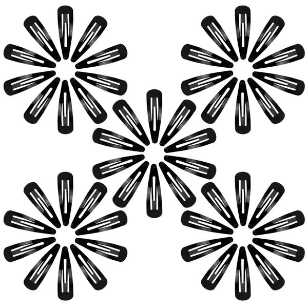 50 Pieces 2 Inch Snap Hair Clips No Slip Metal Clips Hair Barrettes for Women Girls Hair Pins Hair Accessories Salon Supplies (Black)