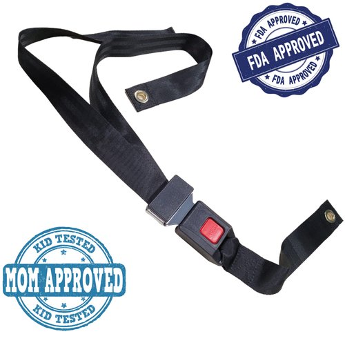 Wheelchair Seat Belt up to 48" Auto Style Metal Buckle