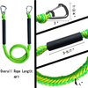 Bungee Boat Dock Line, Boat Rope Mooring Rope with Double 316 Stainless Steel Clips Accessories for Bass Boat, Jet Ski, Kayak, Pontoon, Watercraft, Waverunner, SeaDoo, Canoe,2Packs,4-6FT,Green