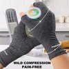 Happymart 2 Pairs Arthritis Gloves, Hand Compression Gloves for Rheumatoid, Pain Relief, Carpal Tunnel, Swelling, Joint Support, Driving Fingerless Gloves for Women Men (Black, Medium)