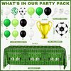 Soccer Birthday Party Decorations 87Pcs Soccer Birthday Party Supplies Including Tablecloth Backdrop Banner Cake Topper Latex Balloons Foil Balloons Decorations Kit