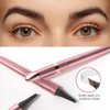 Microblading Eyebrow Pen, 3D Waterproof Microblading Eyebrow Pencil, Brow Pencil with Micro-fork Tip, Long-lasting Natural Makeup Fine Stroke Magic Eyebrow Pencil (Dark Brown)