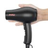 Mini Blow Dryer Ceramic Ionic 1000 Watts for Painting and Acrylic Pouring, Small Hair Dryer Compact and Lightweight for Kids and Travel, 2 Speed Settings and Cool Shot Plus Concentrator, Black