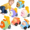 Baby Animal Pull Back and Go Truck Toys, Cars Toys for 1, 2, 3 Year Old Boys, Girls, Birthday Gifts for Toddlers, Preschools, Kids, Colorful 6 Pack