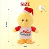 PowerPals Plush Duck Toy Includes Christmas Easter Halloween Outfits Plus A Gift Box It Walks Jumps Features Sound Movement Making It A Ideal Gifts for Kids Yellow 8.3”