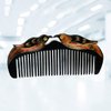 SUPVOX Natural Ox Horn Hair Comb Anti Static Massage Comb Wide Tooth Hair Brush Comb for Salon Hairdressing Styling (Black)