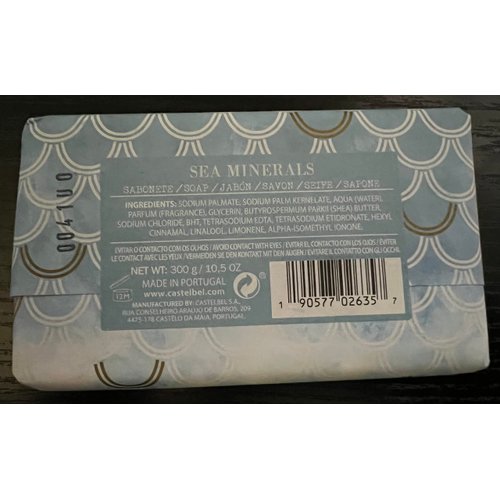 Castelbel Porto Sea Minerals - Enriched With Shea Butter Scented Soap Bar - 10.5oz