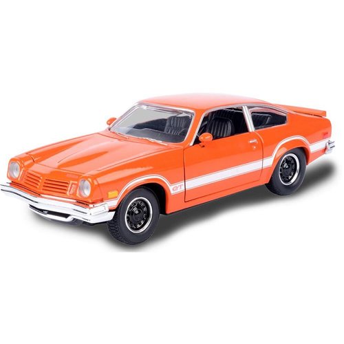 1974 Chevy Vega GT Orange Metallic with White Stripes Forgotten Classics Series 1/24 Diecast Model Car by Motormax 79048OR