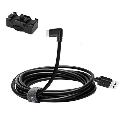 10ft 3m USB 3.0 A to USB C Cable, Type C Charging Data Transfer with Cable Lock Clamp Clip Tether Cable Cord for Canon EOS R5 R6 R RP G7X M3 Sony A1 A7SIII A73 A7RIII A7C A7RIV Nikon Z5 Z6 Z7