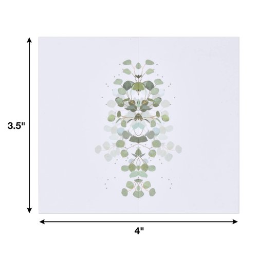 Gift Boutique 100 Pack Eucalyptus Greenery Place Cards Green Leaves Seating Name Card Wedding Table Setting Folded Tent Cards for Baby Shower Reception Tables Placement Party Decorations 2" x 3.5"