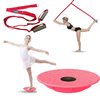Leg Stretching Strap and Ballet Balance Board, 2 Pc. Set, Stretching, Disc Core Trainer and Flexibility Equipment for Dance, Gymnastics, Cheer or Figure Skating, Portable