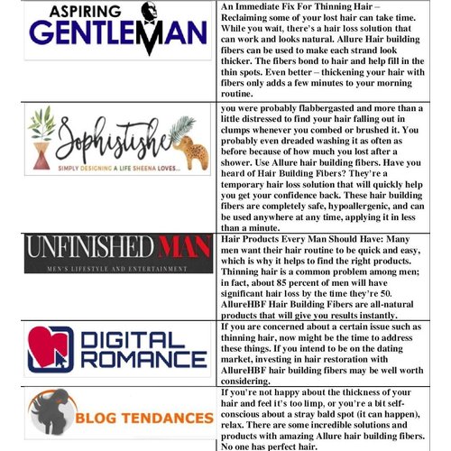 3 x Allure Hair Building Fibers (HBF) (22g) (Black)