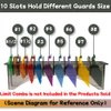 HuGuWdy Clipper Guard Holder，Clipper Holder with 10 Slots Barber Accessories Barber Supplies Professional Organizer Hair Clipper Guards Set Fits for Clipper Guard with Color Coded（1/16"-1"）