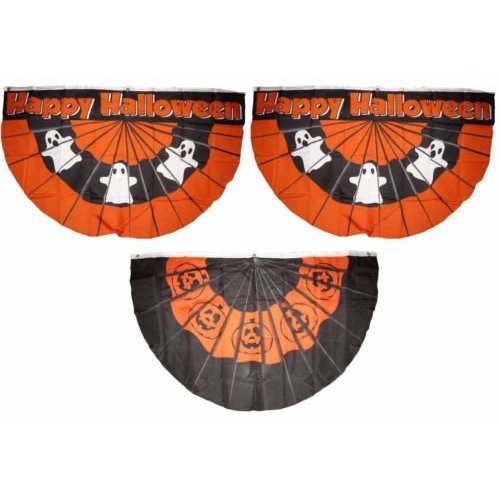 Moon Knives 3x5 Happy Halloween 3 Flag Wholesale Set Bunting Fan #2 3x5 Banner Grommets - Party Decorations Supplies For Parades - Prime Outside, Garden, Men Cave Decor Flag