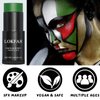 LOKFAR Green Face Paint Stick, Green Body Paint Halloween Face-Paint, Football Baseball Green Eye Black Stick, Full-Coverage Green Face Makeup for Halloween Witch Alien Frankenstein Cosplay Makeup