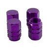 Mavota 4 PCS Style Polished Aluminum Chrome Tire Valve Stem Caps (Purple)