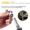 UTOOL Grease Gun Accessory Kit, 90 Degree Coupler, Needle Nozzle, Grease Injection Needle with Cap, for Hard to Reach Grease Zerk Fittings