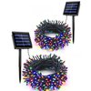 Flacchi 2 Pack Solar String Lights Each 72ft 200 LED 8 Modes Outdoor String Lights Waterproof Solar Fairy Lights for Garden, Patio, Fence, Balcony, Outdoors,Holiday Decoration