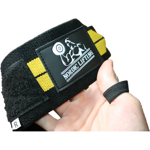 Wrist Wraps (1 Pair/2 Wraps) for Weightlifting/Cross Training/Powerlifting/Bodybuilding-Women & Men-Premium Quality Equipment & Accessories Avoid Injury During Weight Lifting-(Yellow)-1 Year Warranty