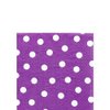 Amscan Decorative Plum Watercolor Dot Party Beverage Paper Napkins (16 Pack), 5 x 5, Red/Purple