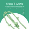 Tumbo Tough Tug Rope Dog Toy - (Green 5 ft Long Strong and Durable Rope Pull Toy with Handle) TUG of WAR Dog Toy