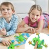 Lohoee 5 Pieces Frog Toys Realistic Frog Figure Animal Model Frog Soft Stretchy Stress Relief Hand Frog Toy for Home Party Decorations or Gift