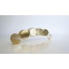 Generic Textured gold clear acrylic art deco banana hair claw clip