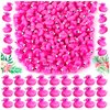 HFAYDZSW 100Pcs Mini Resin Flamingo Ducks, Flamingo Tiny Ducks, Cute Flamingo Figurines for Cake Topper Garden Dollhouse Landscape Aquarium Ornaments DIY Crafts