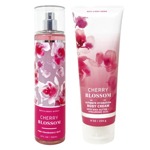 Generic Bath and Body Work CHERRY BLOSSOM Duo Gift Set - Fragrance Mist and Body Cream - Full Size
