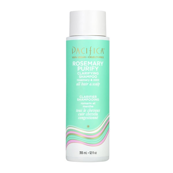 Pacifica Clarifying Shampoo – Rosemary Purify Invigorating Shampoo w/Soothing Mint for Detoxing Hair & Scalp Build-Up, Sulfate & Silicone Free - Vegan & Cruelty-Free Dermatologist Tested