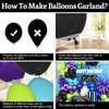 Video Game Balloon Arch Garland Kit, Teal Blue Purple Green Black Party Balloons with Game Handle Foil Balloons, Balloon Arch for Video Game Theme Birthday Party Boys Gamer Night Decor
