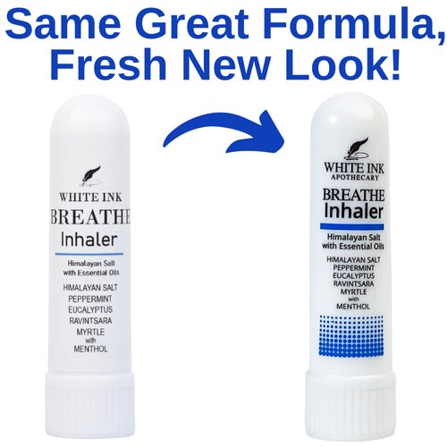 Breathe Better White in-Haler| Pink Himalayan Sea Salt Nasal Inhaler | Congestion, Breathing and Focus | Aromatherapy Sinus Inhaler (1)