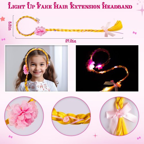 Meland Princess Dresses for Girls - Light Up Princess Dress Up for Girls 3-10 Year Old, Costume for Girls Halloween Birthday