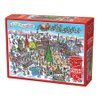 Cobble Hill 1000 Piece Puzzle - DoodleTown: 12 Days of Christmas - Sample Poster Included