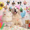 Hooqict Dog Birthday Banner Dog Birthday Party Decorations for Backdrop Dog Themed Party Banner Dog Face Happy Birthday Sign for Girls Pet Puppy Theme Birthday Party Supplies