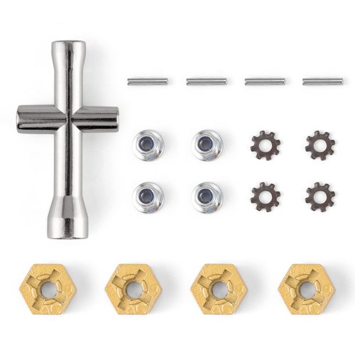 HAIBOXING RC Car 1/18 Scale Spare Part for 2021 New Version 18859A Metal Wheel Hex. with Wheel Flange Lock Nut T002 T2121