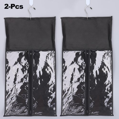 kelukeya 2 Set Hair Extension Holder Hair Extension Hanger Braiding Hair Rack for Extra Wide Weft Hair Holder for Washing, Coloring and Blow-Drying of Weft, Clip-In, Tape-In Hair Extensions (Black)