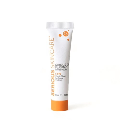 Serious Skincare - C3 Vitamin C Ester Eye Cream Beauty Treatment with Hyaluronic Acid - Hydrating Gel For Dull & Dry Under Eyes - Soothing Formula for Fine Lines, Wrinkles and Dark Circles - 0.5 oz.