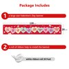 Probsin Valentines Day Banner 120" x 20" Decorations Holiday Yard Sign Party Supplies Red Love Heart Cupid Romantic Funny Images Photo Backdrop Poster Hanging Outdoor Gate Decor Fence Door Indoor Wall