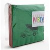 Vintage Red Truck Plaid Christmas Tree Holiday Party Beverage Napkins (24 Set)