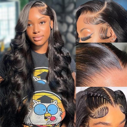 Yumkot 13x6 Body Wave Lace Front Wigs Human Hair 26inch HD Lace Frontal Glueless Wigs Human Hair Pre Plucked with Baby Hair 180% Density Human Hair Wigs for Black Women